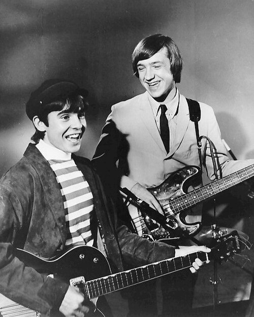 Davy Jones and Peter Tork performing in 1966.