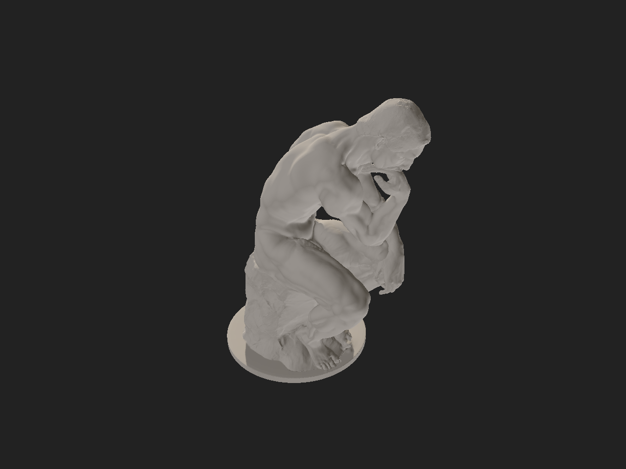 Interactive rendering of a 3D scan of The Thinker