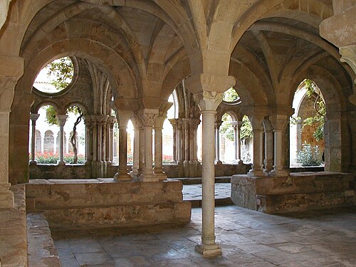 Chapter house interior at Fontfroide Abbey.