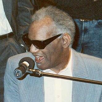 Musician Ray Charles performing in 1990.