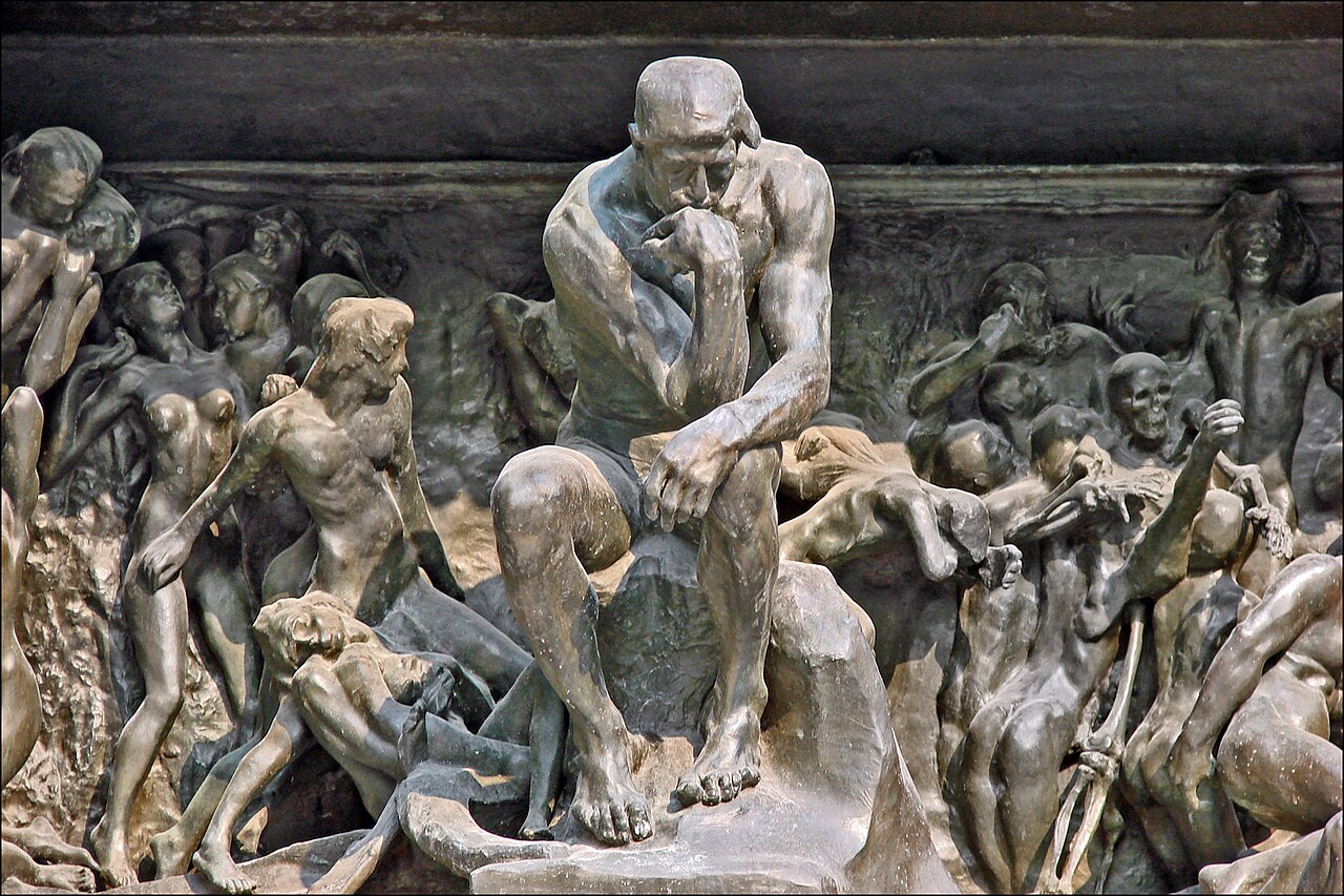 The Thinker in The Gates of Hell at the Musée Rodin.