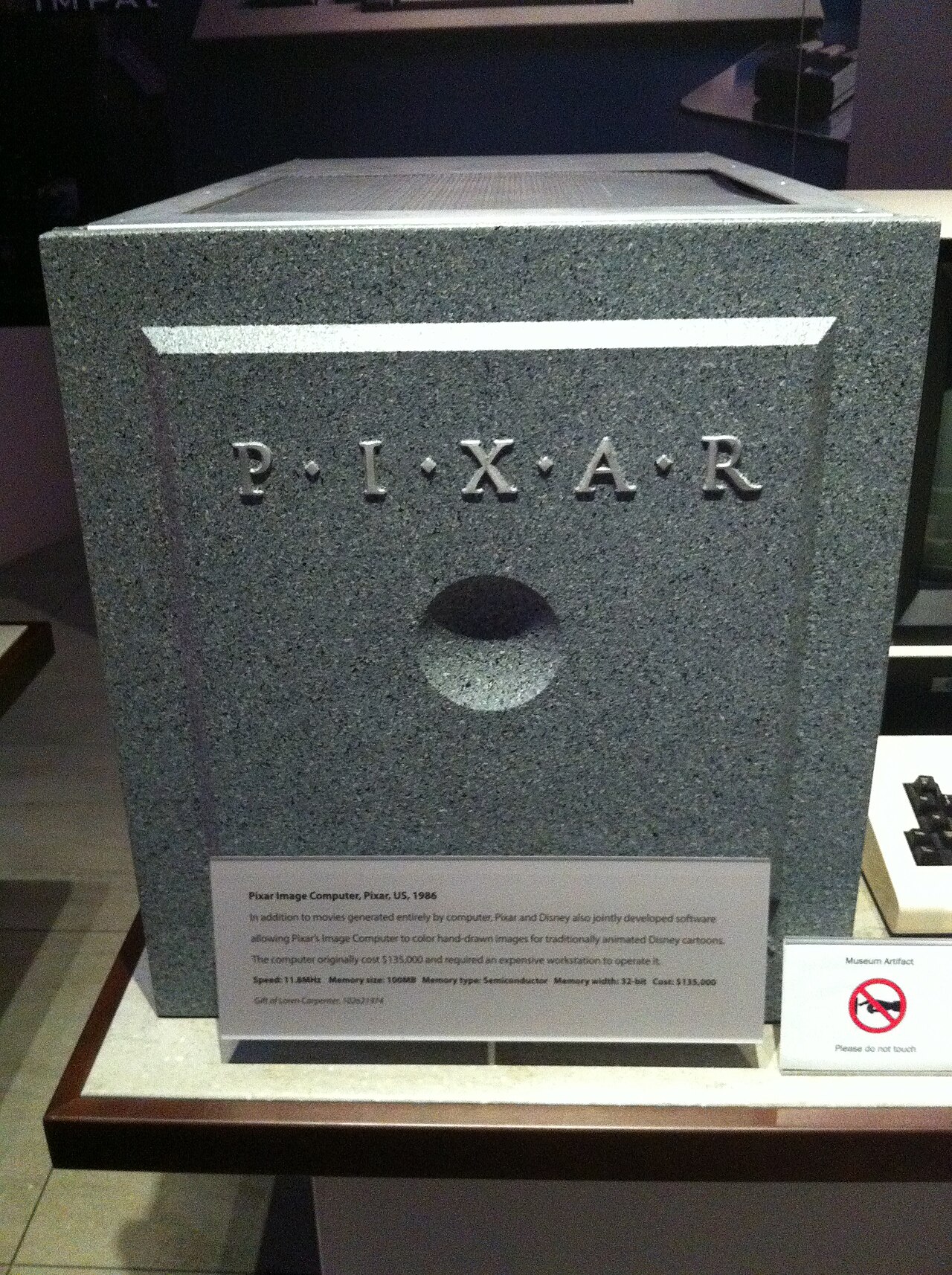 A Pixar Image Computer displayed at the Computer History Museum.