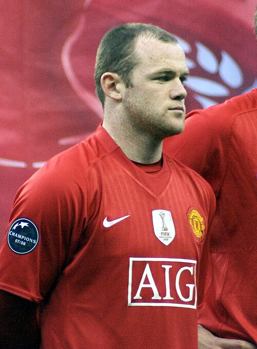 Wayne Rooney playing for Manchester United.