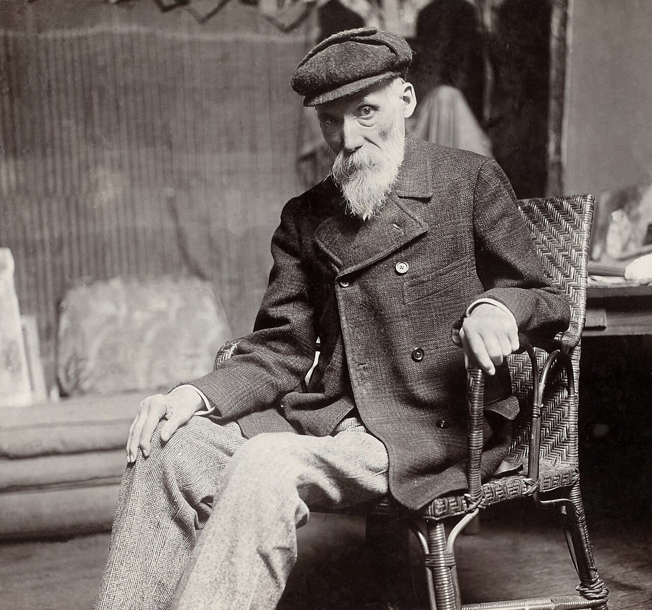 Pierre-Auguste Renoir seated, c. 1910.