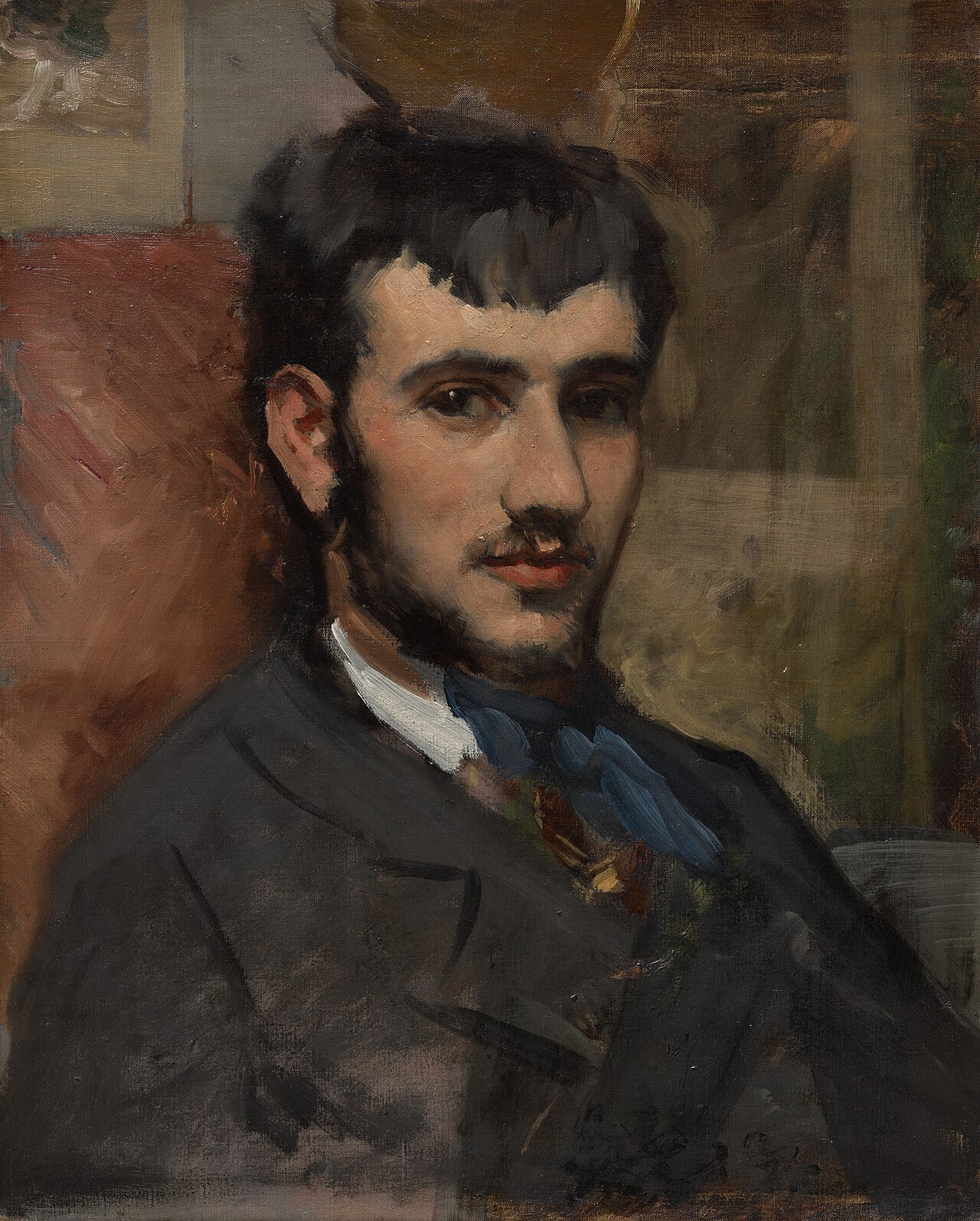 Portrait of Renoir by Frédéric Bazille (1867).