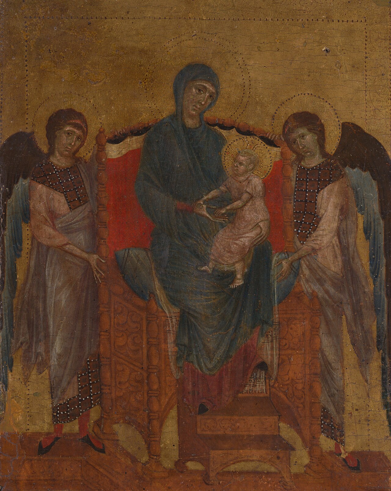 The Virgin and Child Enthroned with Two Angels by Cimabue.