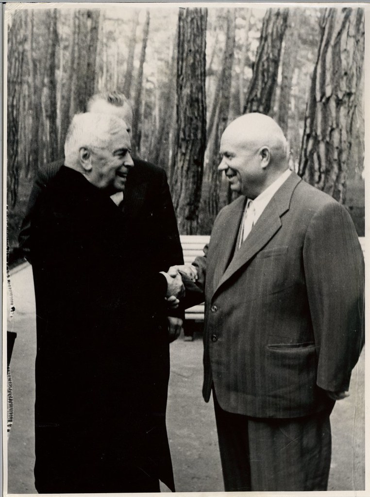 Walter Nash and Nikita Khrushchev, 1960.