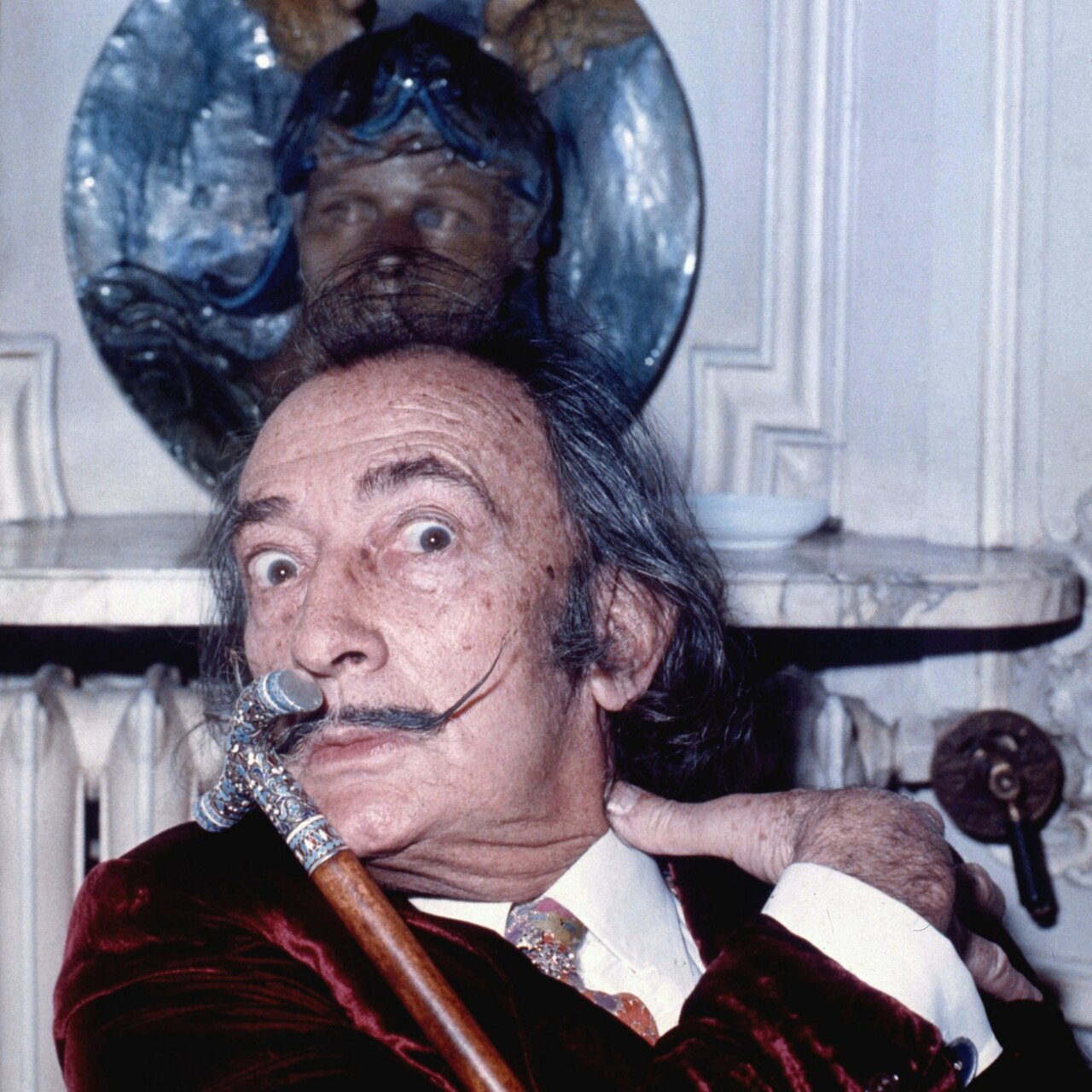 Salvador Dalí photographed by Allan Warren, 1972.