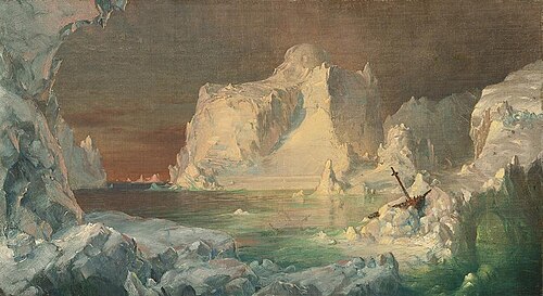 Church's oil study for The Icebergs.