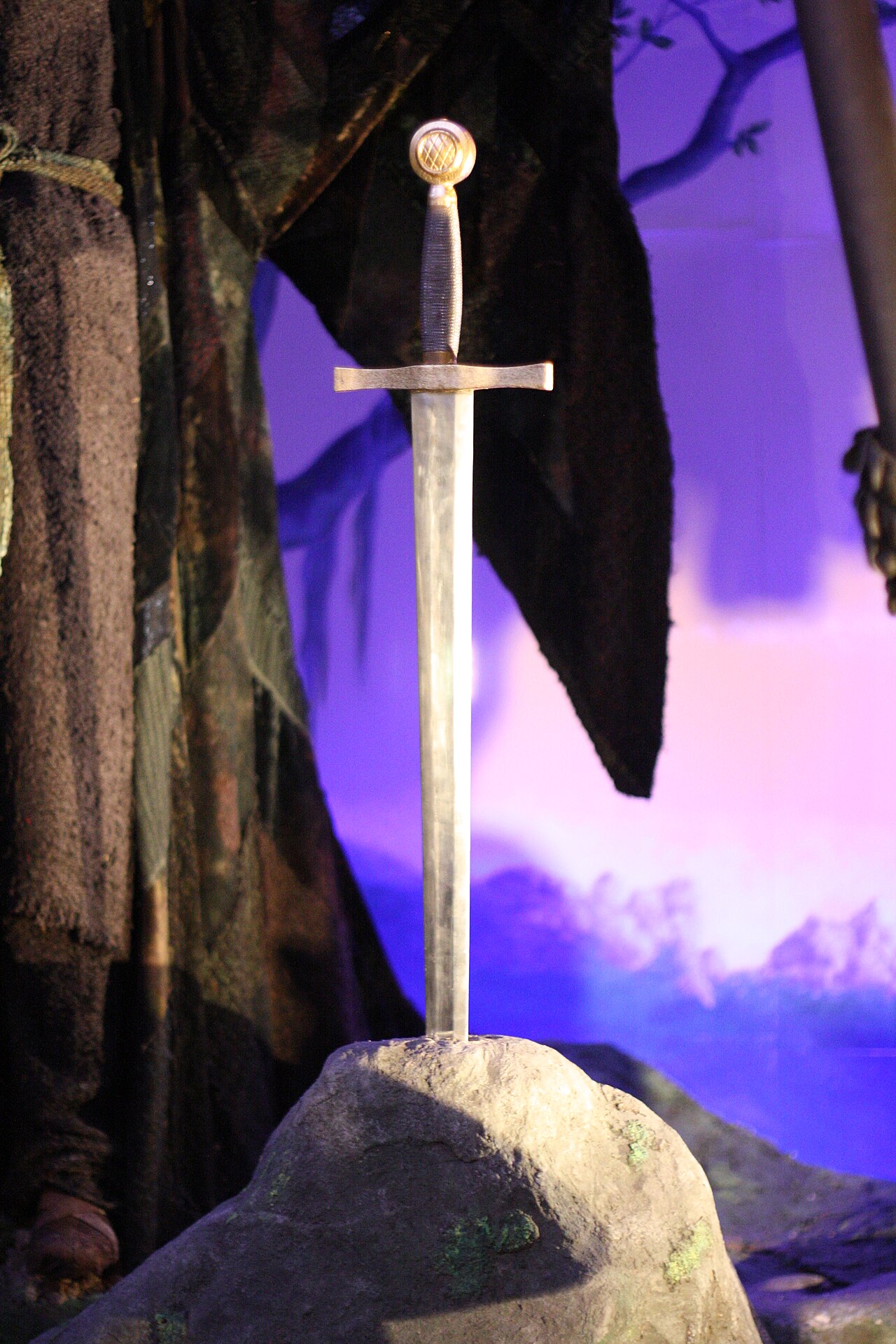 The film's sword Excalibur, displayed at the London Film Museum
