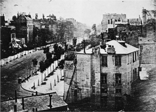 Second image of Boulevard du Temple, taken at midday.
